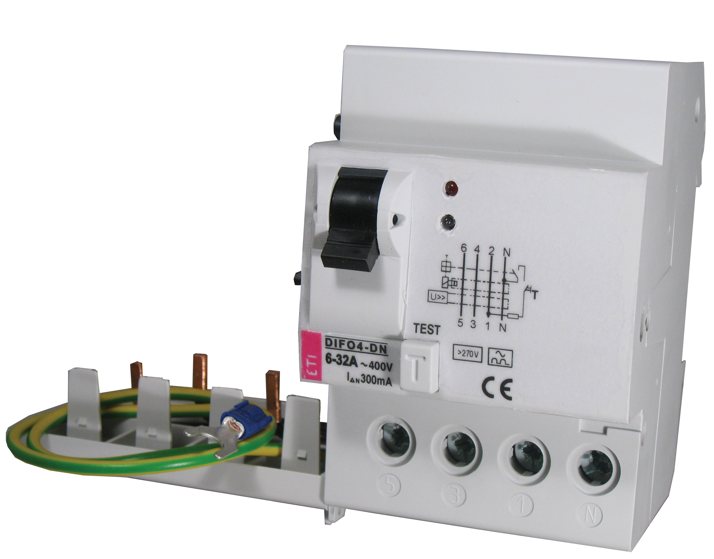Блоки дифференциального реле DIFO 4p DN 6-32A,300mA-AC