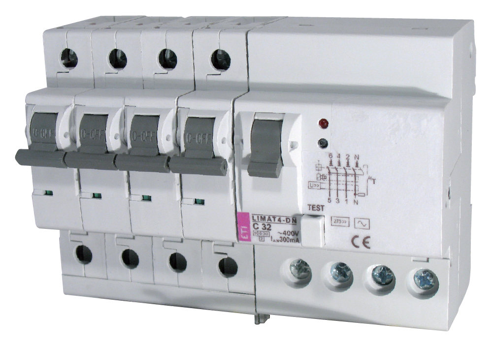 Дифференциальные автоматические выключатели LIMAT4-DN B32/01-A