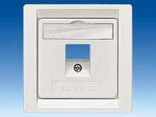 Накладка для UAE розетки, Cat 5, с полем для надписи - Телекоммуникационные розетки