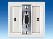 Cover Plate with D-Subminiature Connection, Single (DELTA style) - Cover Plate with D-Subminiature Connection, Single