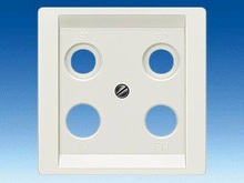 Накладка для подсоединения TV/RF/SAT  4 отверстия - Розетки для TV / RF / SAT