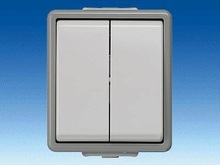 Кнопочный выключатель AP 115, двухклавишный - Техника автоматики зданий EIB