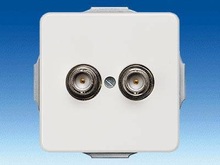 Накладка двойная с BNC соединением - Телекоммуникационные розетки