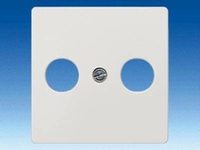 Накладка для TV/RF/SAT соединения, 2-отверстия - Детекторы движения
