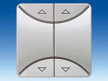 Клавиша двойная с символами вверх/вниз, прозрачные дуги - Контроллеры жалюзи/ставень