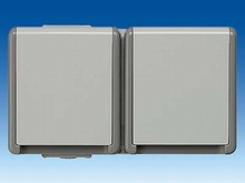 Розетка SCHUKO двойная, для горизонтальной установки - Розетки