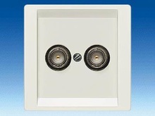 Накладка для BNC соединения, двойная - Телекоммуникационные розетки