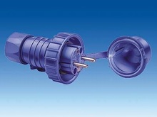 Соединитель SCHUKO (вилка) с крышкой - Устройства для подключения нагрузки