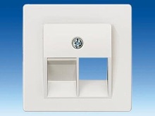 Накладка UAE розеток, Cat 5, одноместная, с полем для надписи - Телекоммуникационные розетки