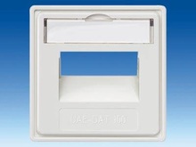 Накладка UAE розеток, Cat 5, двухместная, с полем для надписи - Телекоммуникационные розетки