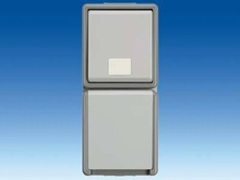 Комбинация кнопочного выключателя и розетки с заземлением - Комбинированные выключатели/кнопки и розетки