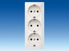 SCHUKO Socket Outlet, Triple, Discontinued Model - Socket Outlets