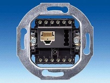 UAE 8/6 / TAE 6F+N, цвет черный - Электрические части для розеток TAE