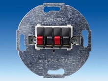 Розетка для акустических колонок, 2-местная - Электрические части с лицевой накладкой