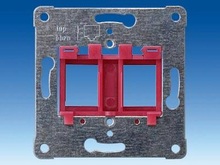 Основание для модульных разъемов Jack, красная вставка - Электрические части устройств для подключения коммуникационных систем