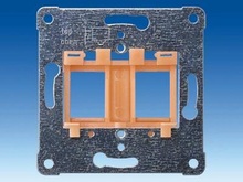 Основание для модульных разъемов Jack, оранжевая вставка - Электрические части устройств для подключения коммуникационных систем