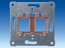 Основание для модульных разъемов Jack, коричневая вставка - Электрические части устройств для подключения коммуникационных систем