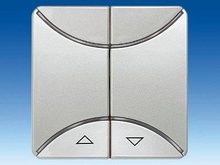 Клавиша двойная с символами вверх/вниз, красная.зеленая дуги - Контроллеры жалюзи/ставень