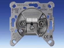 Проходная/концевая антенная розетка, широкополосная - Электрические части для TV / RF / SAT